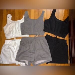 Grey white and black loungewear set